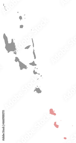 Tafea province map, administrative division of Vanuatu. Vector illustration. photo