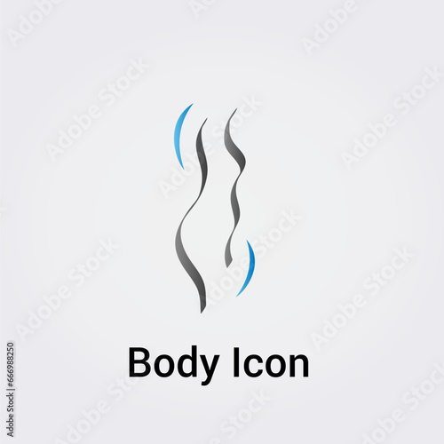 Illustration Corps Féminin Femme silhouette isolée Icône Illustration Couleurs graphique Symbole Nature, Sports et Fitness, Logo pour entreprise