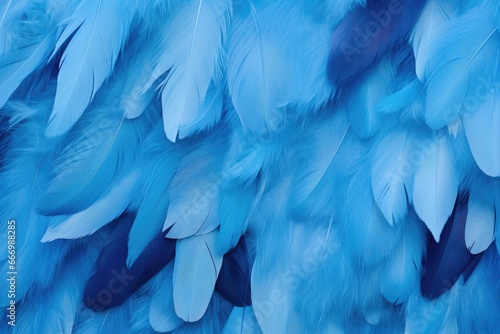 Abstract soft blue feather background. Generative AI