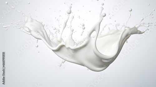 White Milk Splash on white background