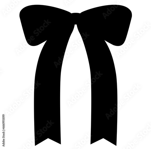 Christmas ribbon bow Silhouette 