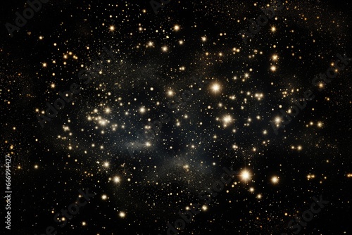 Glittering stars forming constellations in the night sky.