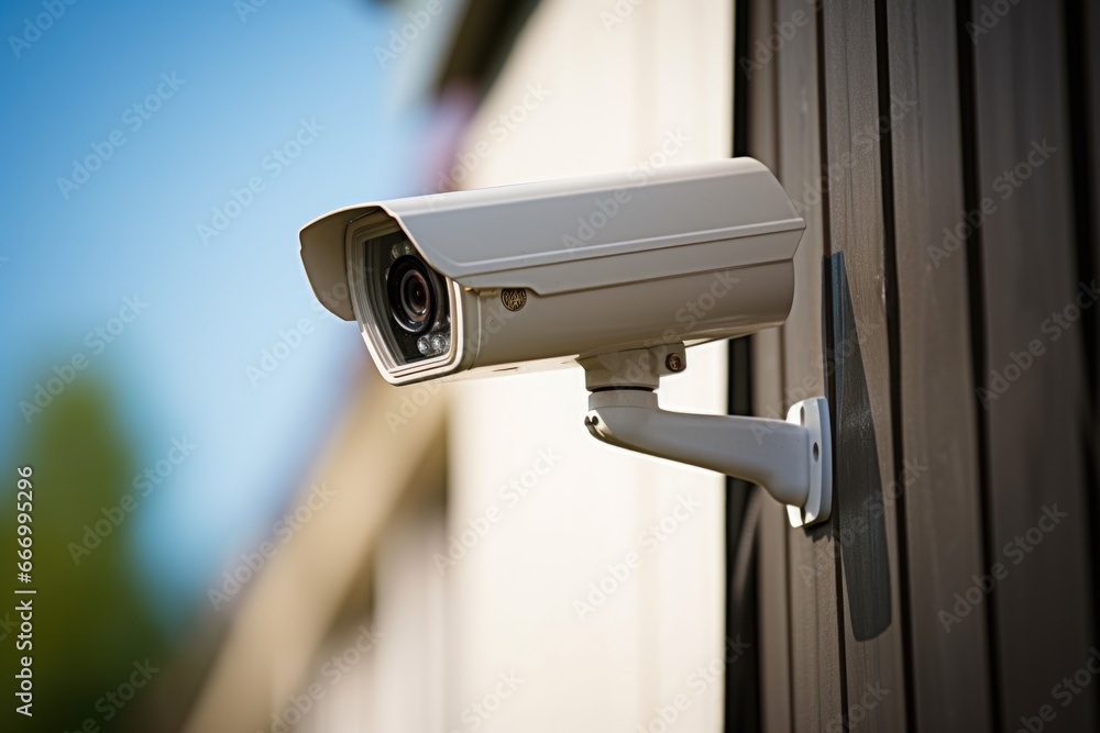 a closeup shot of a home security system