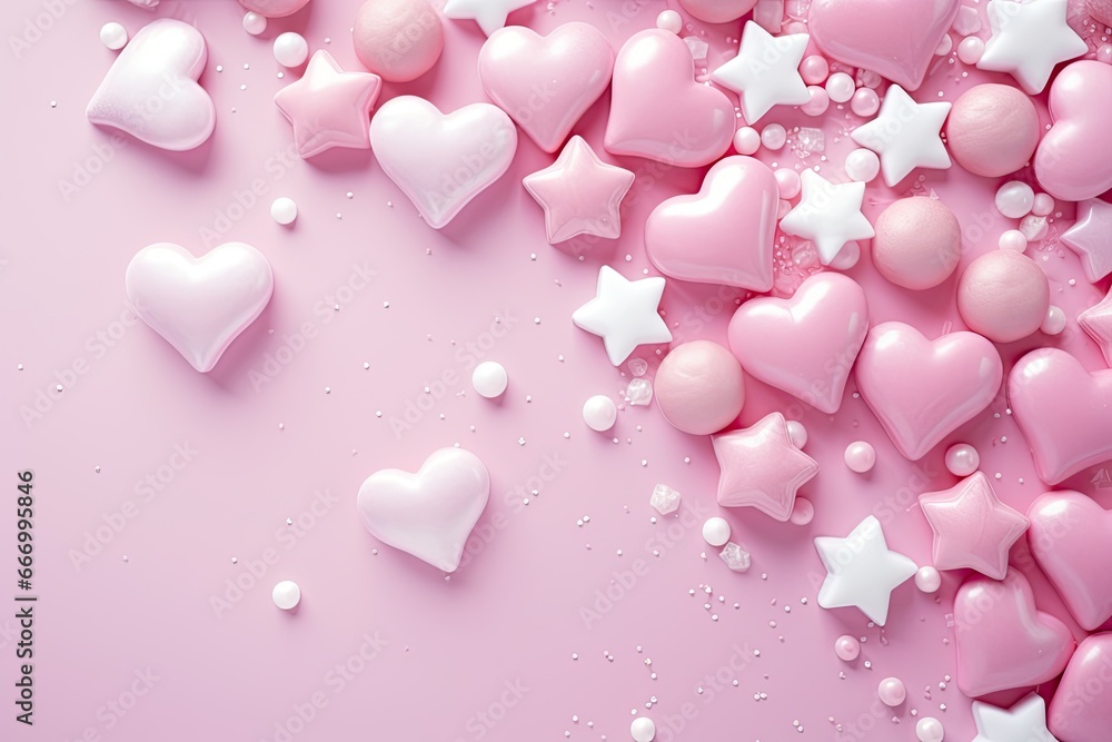 Valentine's Day background with balloons illustration