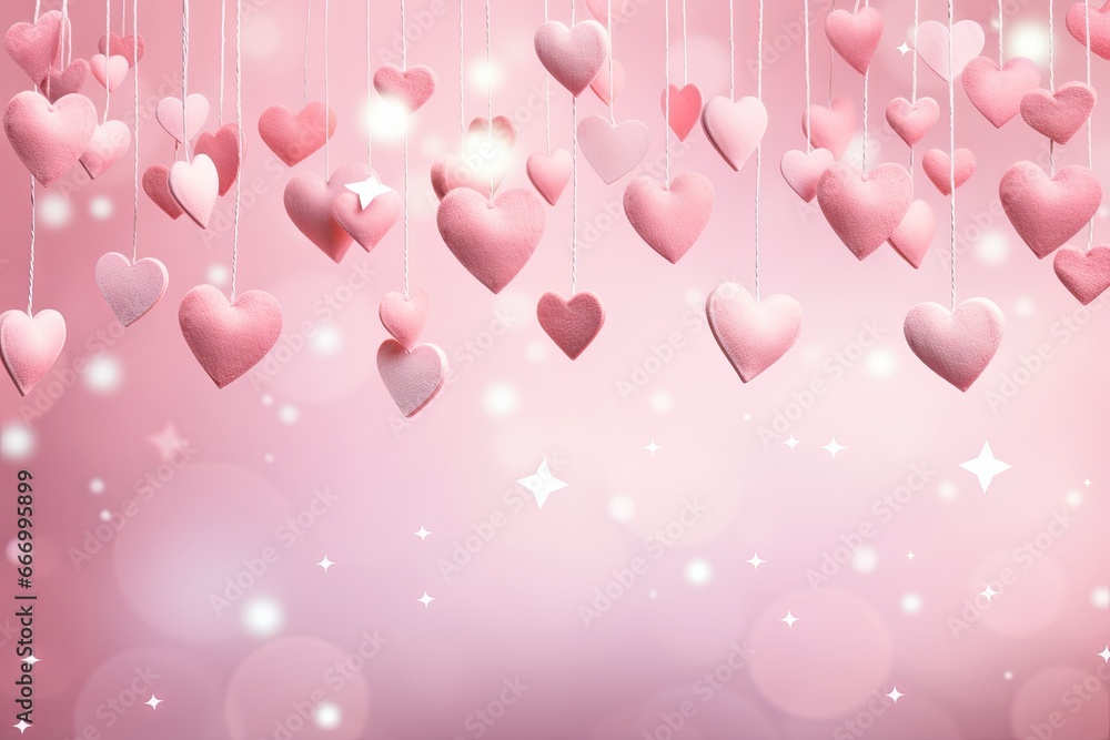 Valentine's Day background with balloons illustration