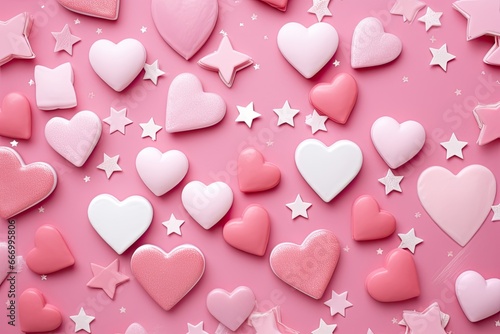 Valentine's Day background with balloons illustration