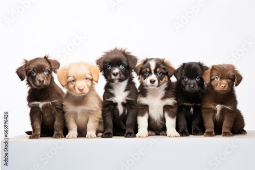 variety of puppies in diverse sizes