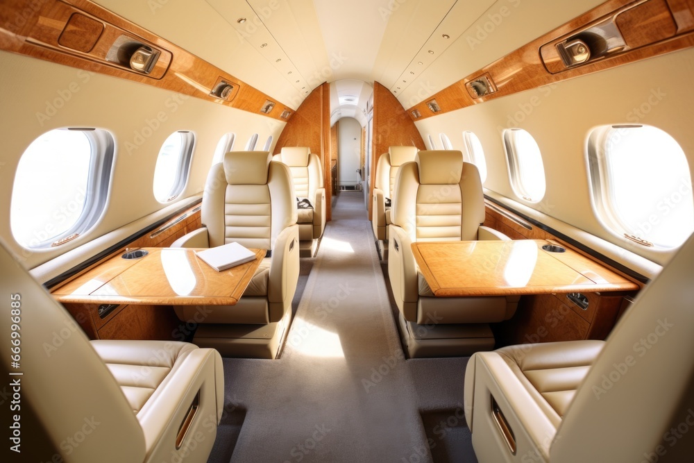 a luxurious private jet cockpit with business class amenities a luxurious private jet cockpit with business class amenities