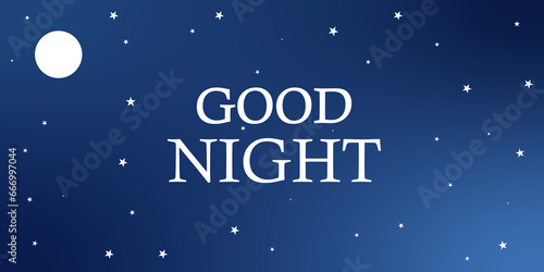 Good Night colorful text illustration design