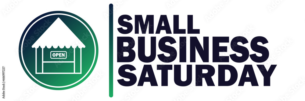 Small Business Saturday Vector illustration. Business concept. Template for background, banner, card, poster with text inscription. - obrazy, fototapety, plakaty 