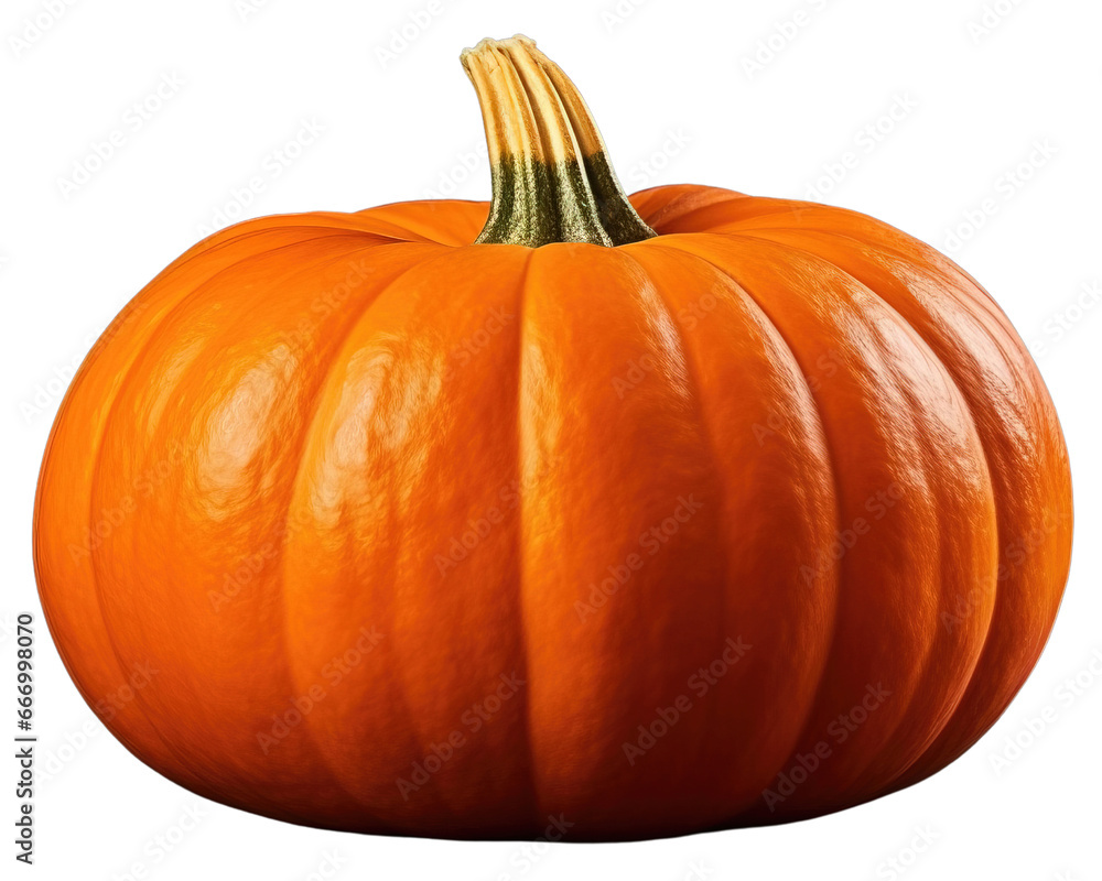 Obraz premium Fresh Ripe pumpkin isolated on a white or Transparent Background. PNG