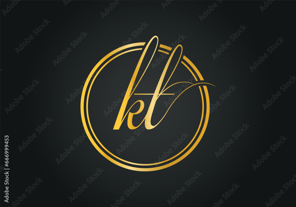 Elegant initial letter KT with crown logo vector, Creative Lettering Logo Vector Illustration. Elegant initial letter KT with crown logo vector, Creative Lettering Logo Vector Illustration.