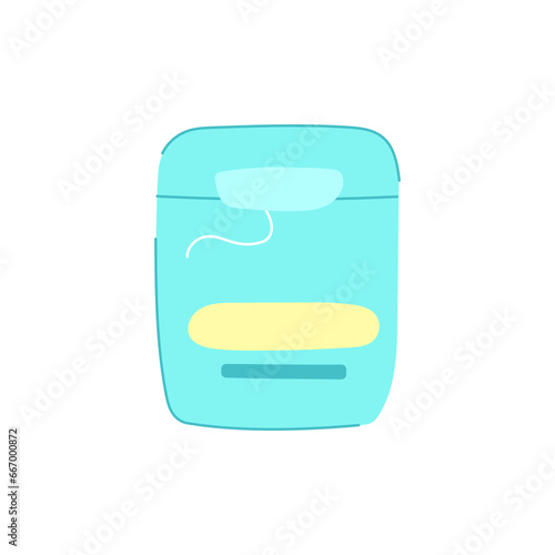 oral dental floss cartoon. ing dentist, dentistry healthy, fresh treatment oral dental floss sign. isolated symbol vector illustration