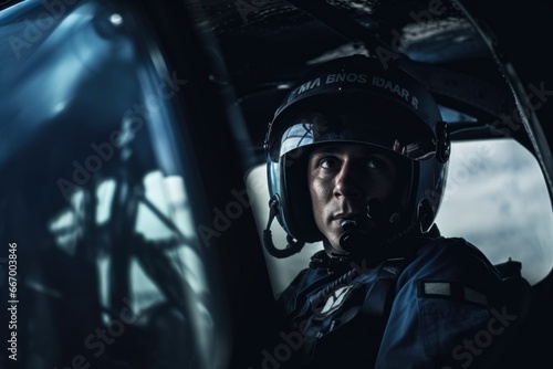 Cinematic shot of Pilot, Helicopter © MoriMori