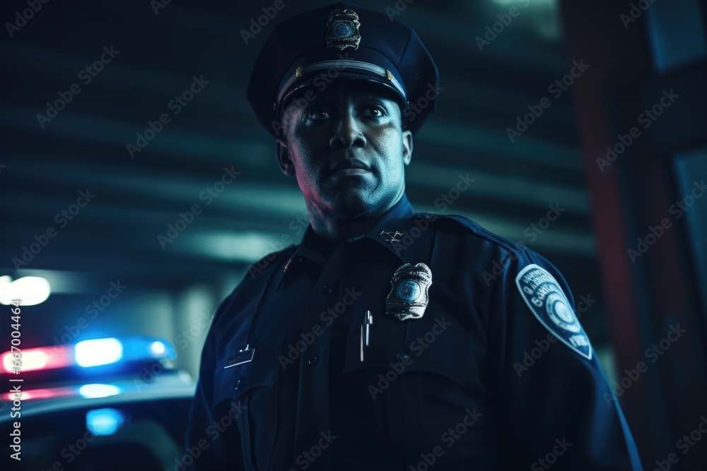 Cinematic shot of Police Officer, Precinct Cinematic shot of Police Officer, Precinct