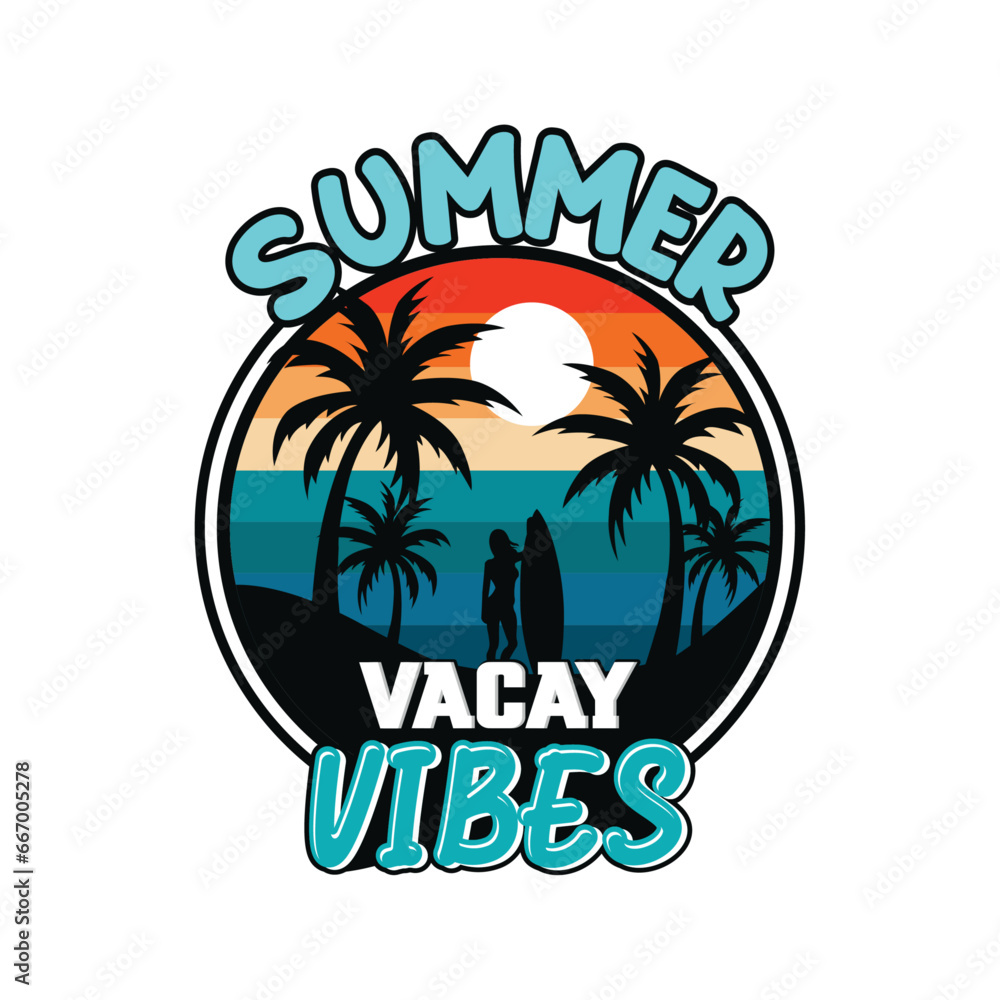 Summer Vibes. Best Summer Design For T-Shirts and Other Merchandise