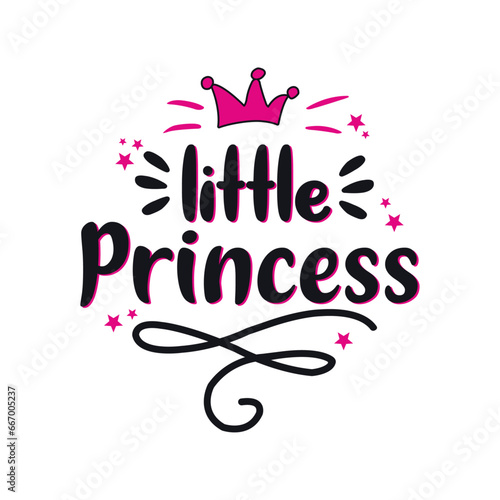 Little Princess. Kids Cute Lettering T-shirt Design. baby's Lovely clothes