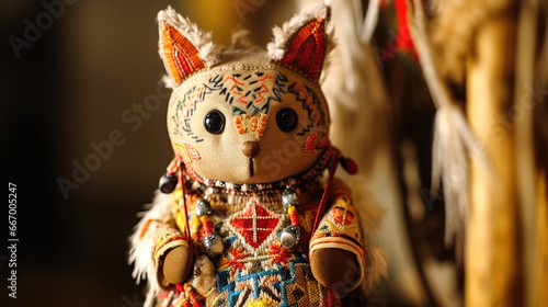 Handcrafted Doll of a Folk Tale Cat A Whimsical and Artistic Creation © Graphics.Parasite