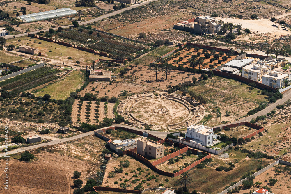 Aerial view of the countryside - Monastir governorate - Tunisia