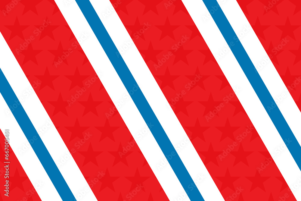 Naklejka premium Digital png illustration of flag with red, white and blue stripes on transparent background