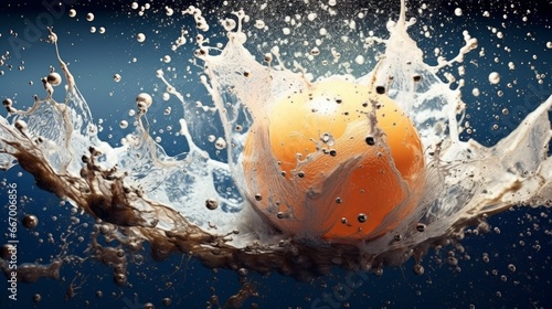 Splash with a bubble or foam texture. AI generated