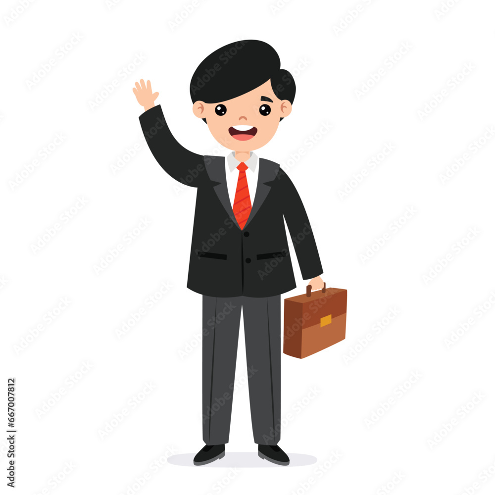Cartoon Illustration Of A Businessman