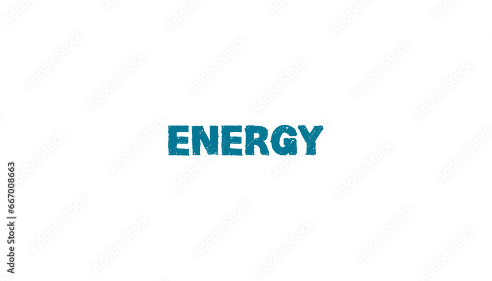 Digital png illustration of blue energy text on transparent background