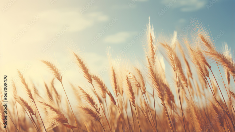 Vibrant Golden Wheat Under Sunlight Vibrant Golden Wheat Under Sunlight