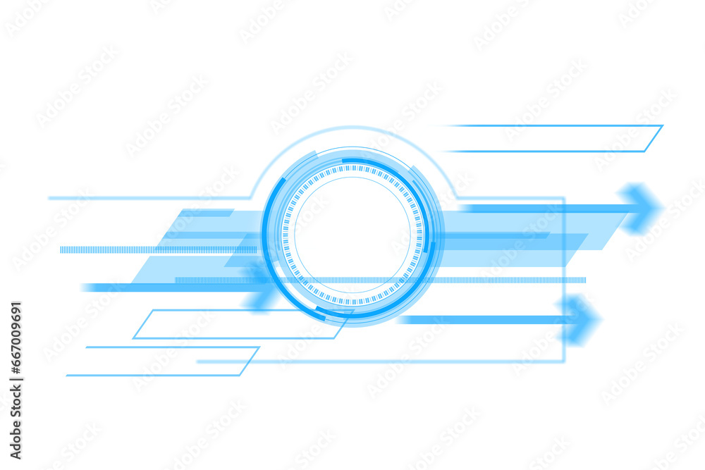 Digital png illustration of digital interface with copy space on transparent background