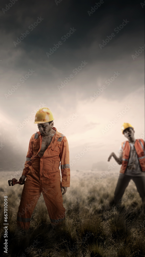 Scary zombie. Halloween concept Scary zombie. Halloween concept