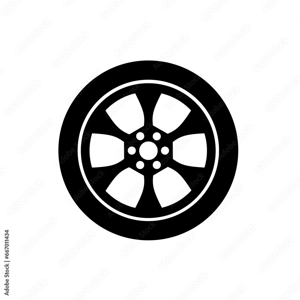 Obraz premium tire icon vector with trendy design