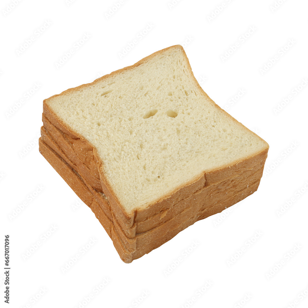 Slices of bread isolated on transparent background Slices of bread isolated on transparent background