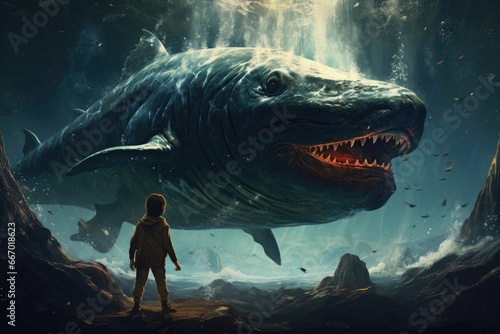 Jonah and the big fish - biblical story