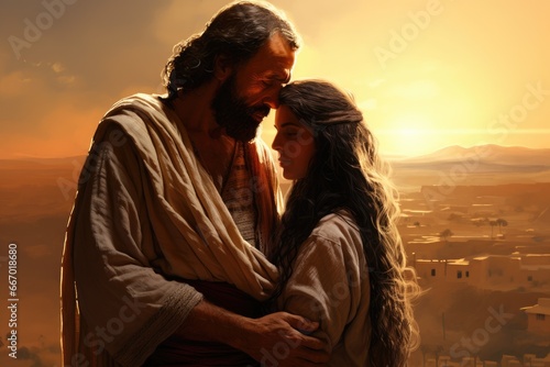 Moses and Zipporah, his wife - biblical story