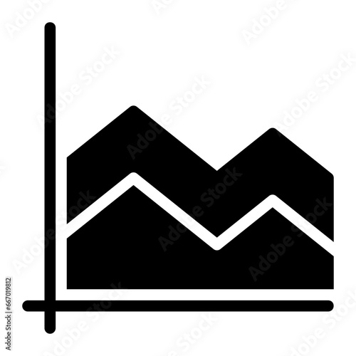 line graph glyph icon