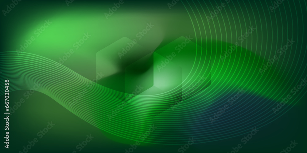 Fototapeta premium abstract green bio wave background with dynamic lines