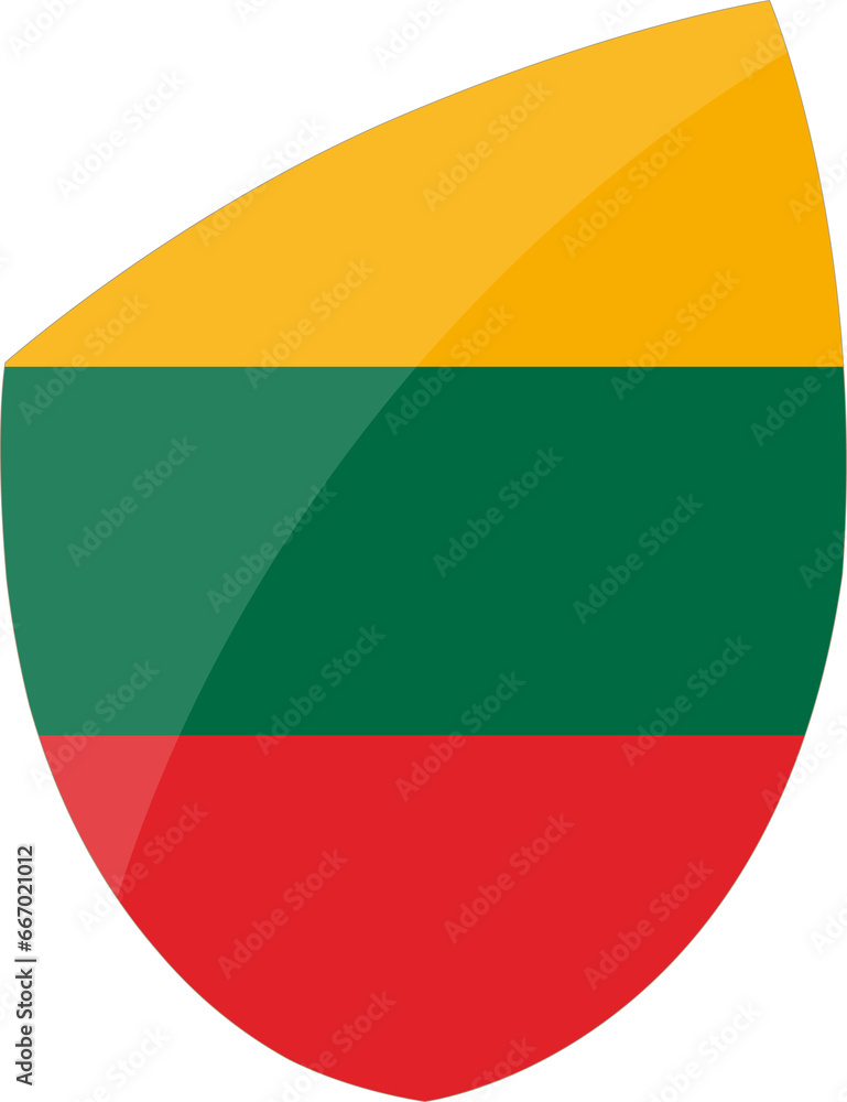 Fototapeta premium Lithuania flag in rugby icon style