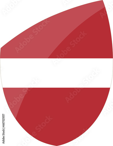 Latvia flag in rugby icon style