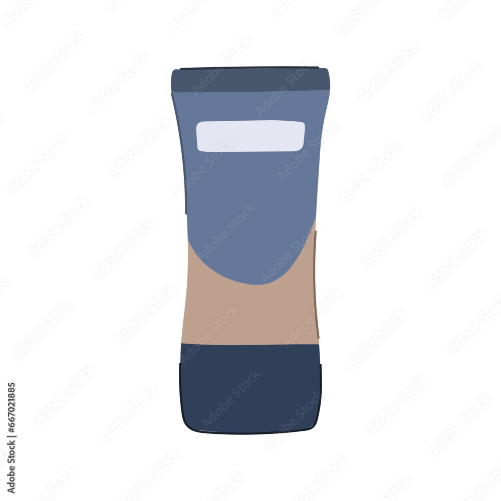 Fototapeta premium beige foundation cream cartoon. tone smear, fashion product, glamour smudge beige foundation cream sign. isolated symbol vector illustration