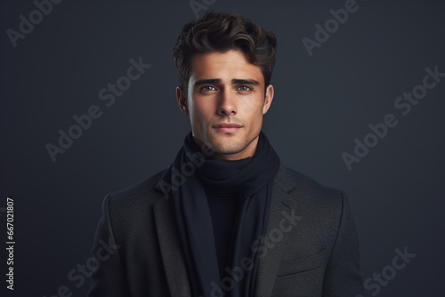 Shot of a handsome young man standing against a grey background