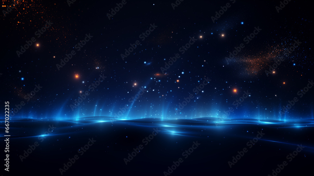 neon light rays, cosmos, galaxy