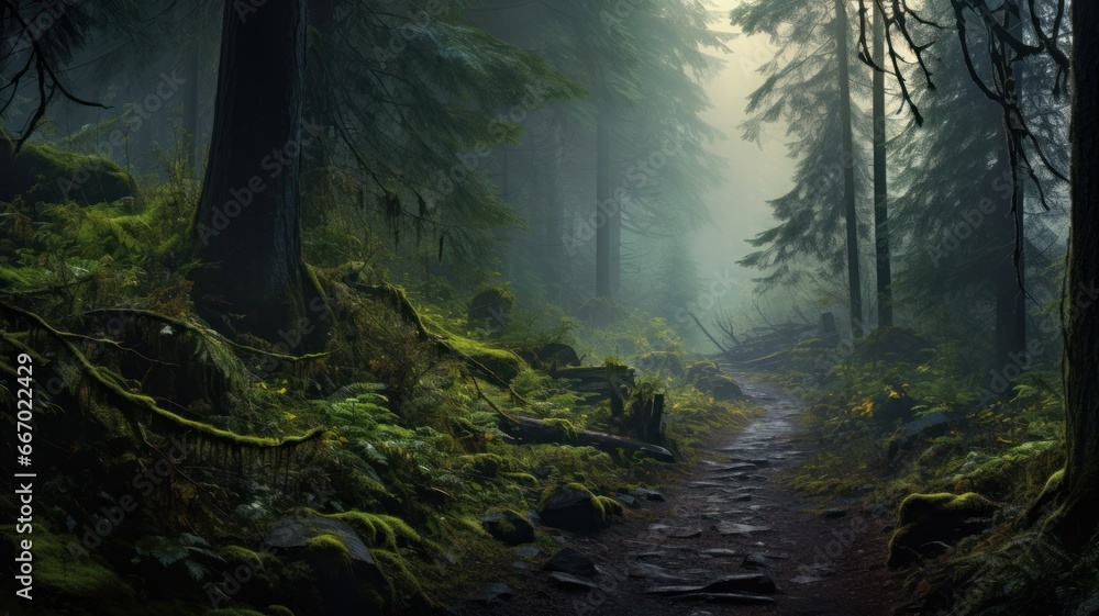 morning in the forest. Generative AI morning in the forest. Generative AI