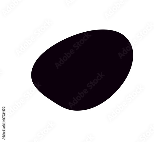 black random organic Blob shape
