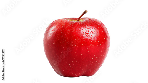 Red Apple Fruit on transparent png. Ai generative.
