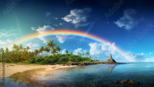 rainbow over the sea