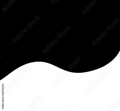 Abstract curve Shape. black wave shapes