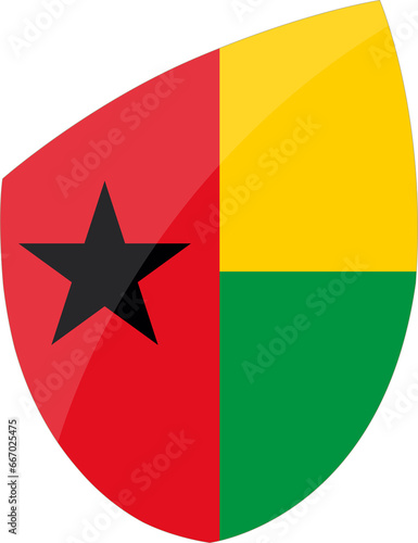 Free Download Guinea-Bissau flag in rugby icon style - GFXLoad