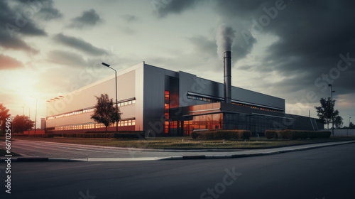 Modern factory building, view from outside © standret