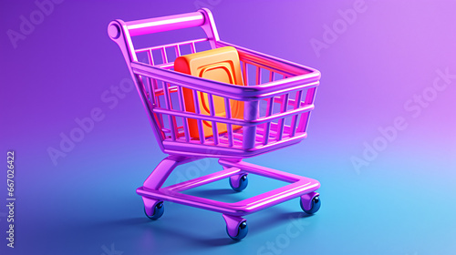 Shopping cart 3d icon