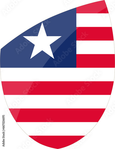Liberia flag in rugby icon style Free Download Liberia flag in rugby icon style - GFXLoad